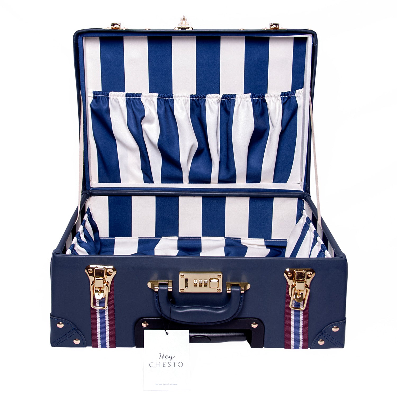 St Mawes Navy Suitcase